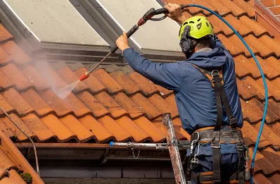 Démoussage et hydrofuge de toiture à Accolans